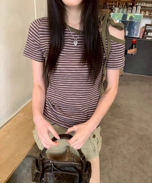 「almo」 半袖Tシャツ MEDIUM パープル レディース_画像2