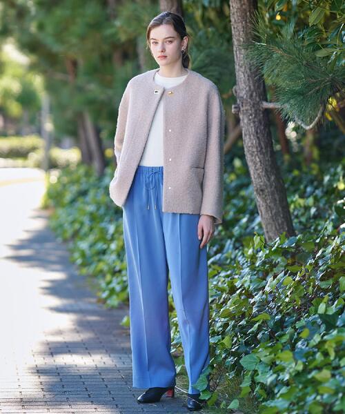 ドレステリア　ノーカラージャケット　34 XS コート　DRESSTERIOR DRESSTERIOR（ドレステリア） ノーカラーコート コート 「CLASSY.12月