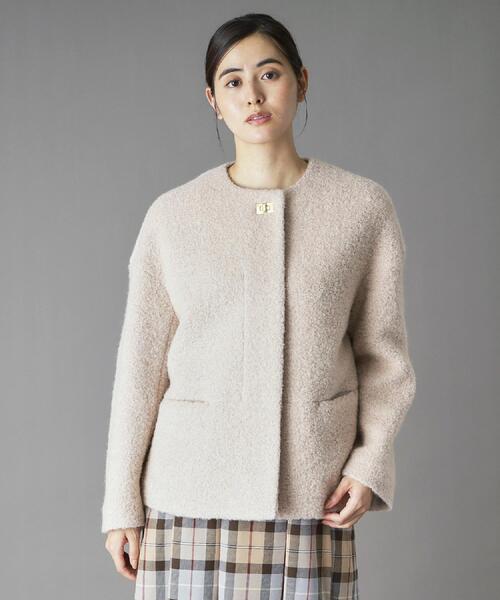 ドレステリア　ノーカラージャケット　34 XS コート　DRESSTERIOR DRESSTERIOR（ドレステリア） ノーカラーコート コート 「CLASSY.12月