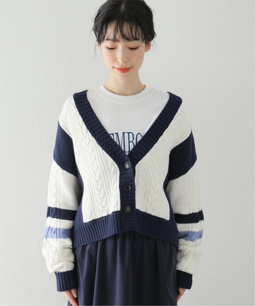 SLOBE IENA（スローブイエナ） ニットカーディガン - ネイビー