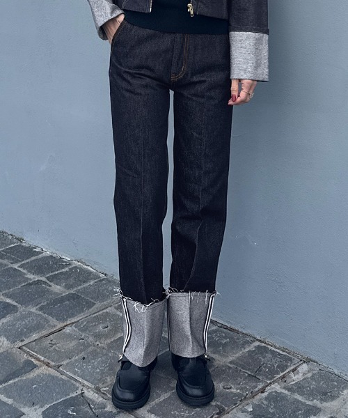 パンツ 美脚ロールアップデニムパンツ レディース : ZOZOTOWN Yahoo!店