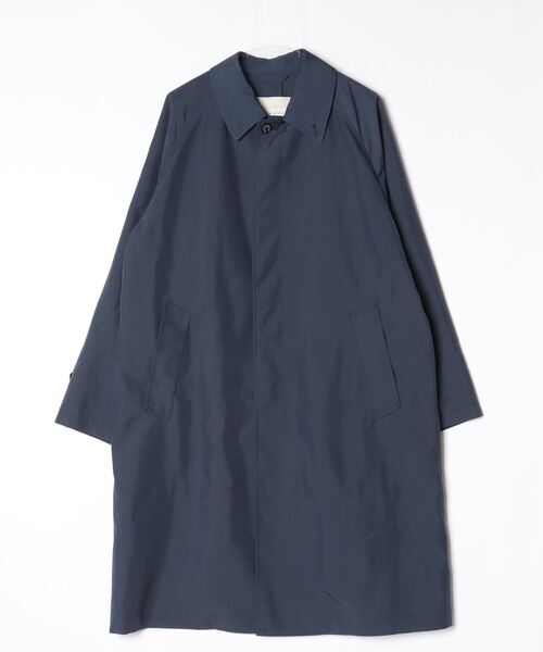 美品✨マッキントッシュ ステンカラーコート ウール ネイビー 38 DUNFORD】【Loro Piana Fabric】ウールツイルステンカラーコート