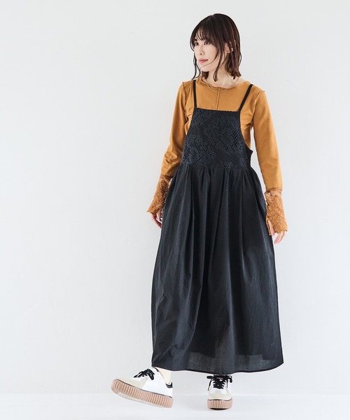 「Crisp」 キャミソールワンピース FREE アイボリー レディース_画像2