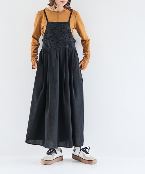 「Crisp」 キャミソールワンピース FREE アイボリー レディース_画像3