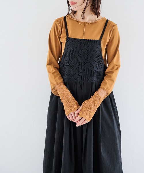 「Crisp」 キャミソールワンピース FREE アイボリー レディース_画像5