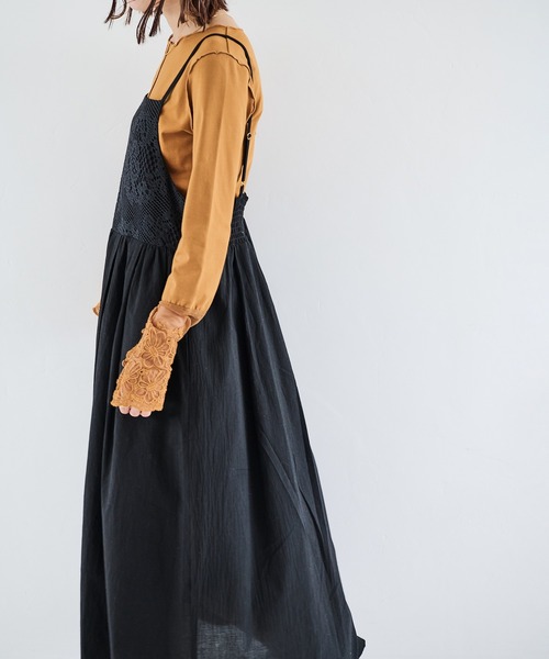 「Crisp」 キャミソールワンピース FREE アイボリー レディース_画像6