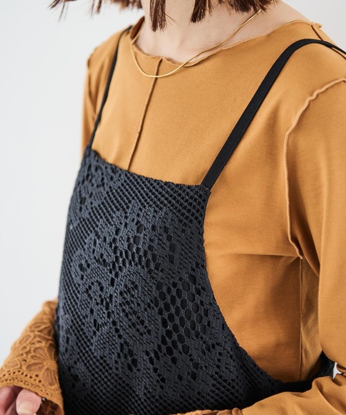 「Crisp」 キャミソールワンピース FREE アイボリー レディース_画像8