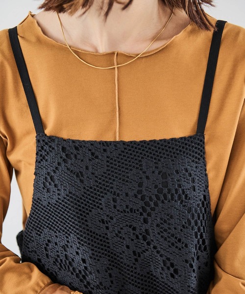 「Crisp」 キャミソールワンピース FREE アイボリー レディース_画像9