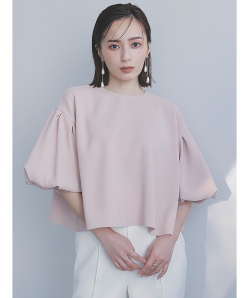 「anuans」 半袖カットソー FREE ピンクベージュ レディースの画像