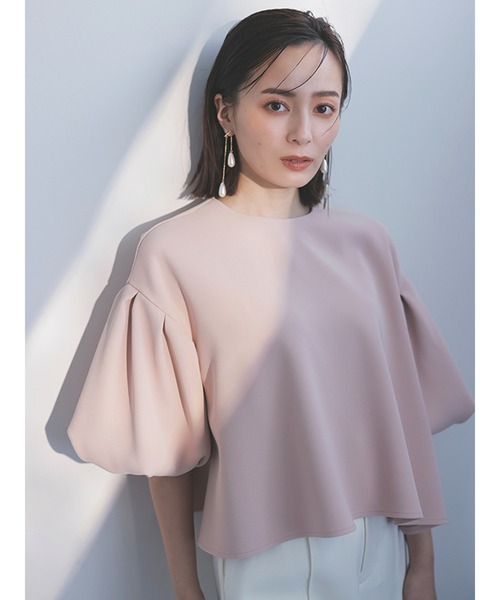 「anuans」 半袖カットソー FREE ピンクベージュ レディースの画像
