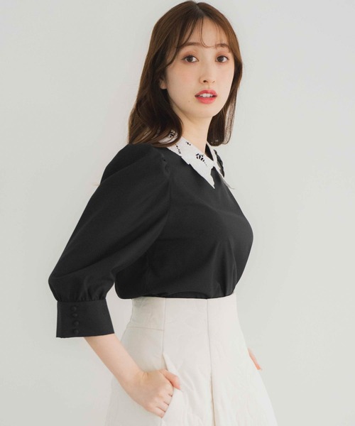 「NOELA」 7分袖ブラウス フリー ホワイト レディース_画像5