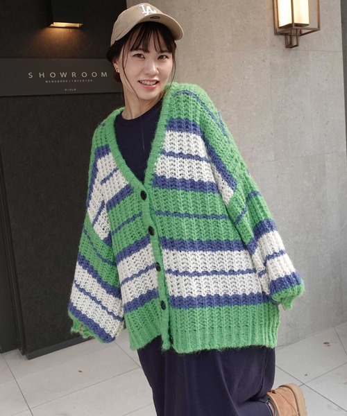 「CORNERS」 「lupilien」ニットカーディガン FREE ブラウン レディース_画像3