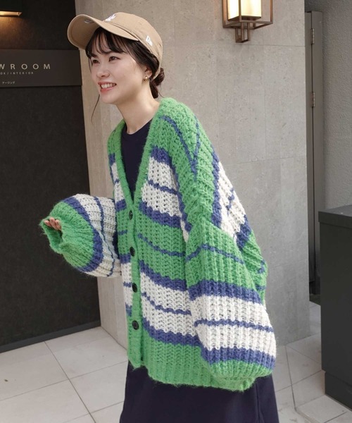 「CORNERS」 「lupilien」ニットカーディガン FREE ブラウン レディース_画像4