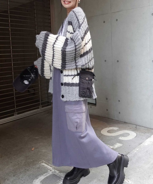 「CORNERS」 「lupilien」ニットカーディガン FREE ブラウン レディース_画像7