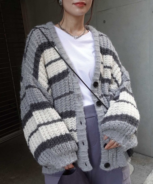 「CORNERS」 「lupilien」ニットカーディガン FREE ブラウン レディース_画像8