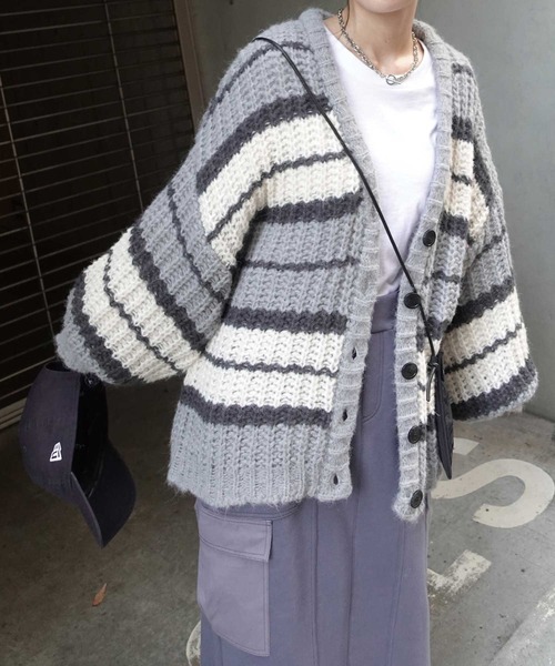 「CORNERS」 「lupilien」ニットカーディガン FREE ブラウン レディース_画像9