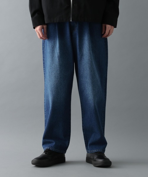 未使用★BELVET ダークデニム ワイドパンツ Damage baker denim pants – BELVET