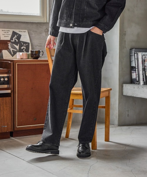 GLOBAL WORK（グローバルワーク） ジーンズ デニム/タックワイドパンツ