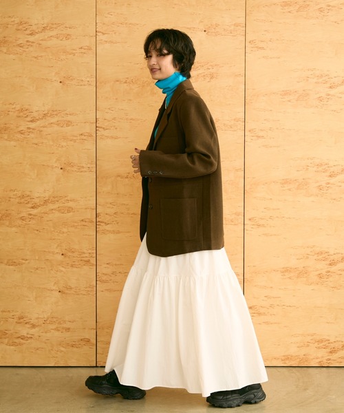 machatt ウールテーラードジャケット セール】 ウールブラッシュボア テーラードジャケット （カットソー