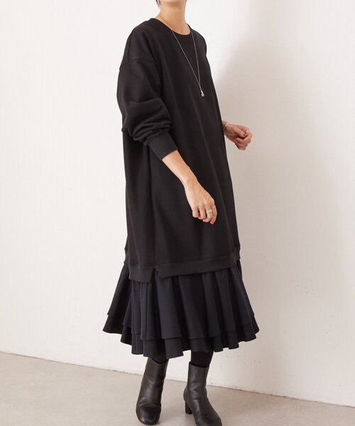 BEARDSLEY Aラインワンピース　ロングワンピース　大人きれいめ　サイズF BEARDSLEY Aラインワンピース ロングワンピース 大人きれいめ サイズF