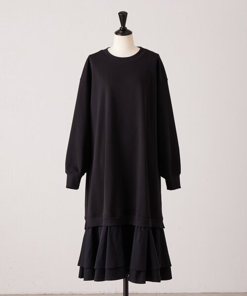 BEARDSLEY（ビアズリー） ワンピース 裾フリル裏毛ワンピース