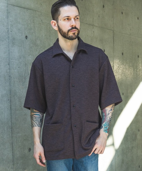 MR.OLIVE（ミスターオリーブ） シャツ 半袖 POLYESTER HEMP JERSEY