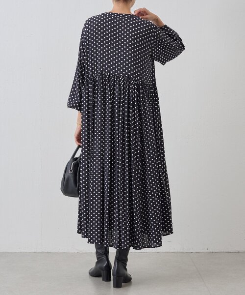 「BEARDSLEY」 長袖ワンピース 2 ブラック レディース_画像4