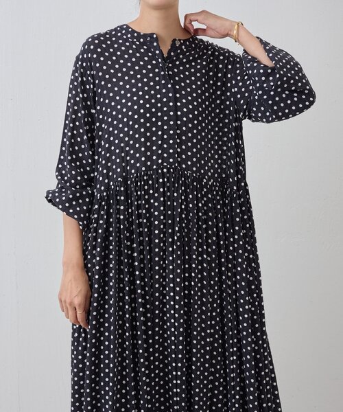 「BEARDSLEY」 長袖ワンピース 2 ブラック レディース_画像6