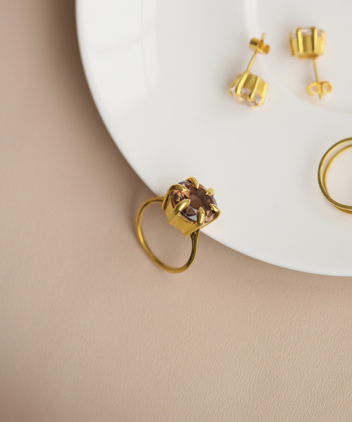 「odul」 リング FREE ブラウン レディース_画像3