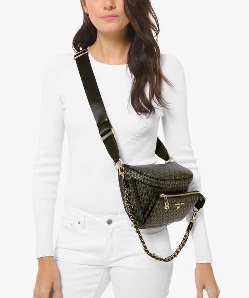 「MICHAEL KORS」 ショルダーバッグ FREE ブラック×ゴールド レディースの画像