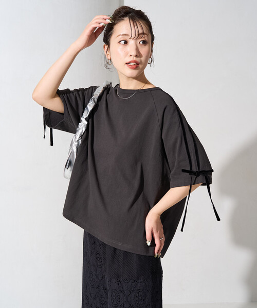 FREAK'S STORE（フリークスストア） tシャツ 半袖 限定展開 袖 ベロア