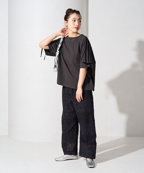 FREAK'S STORE（フリークスストア） tシャツ 半袖 限定展開 袖 ベロア