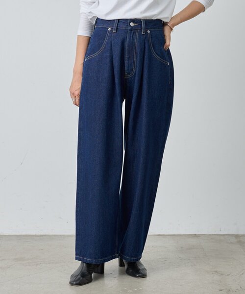「BEARDSLEY」 デニムパンツ 1 インディゴブルー レディースの画像