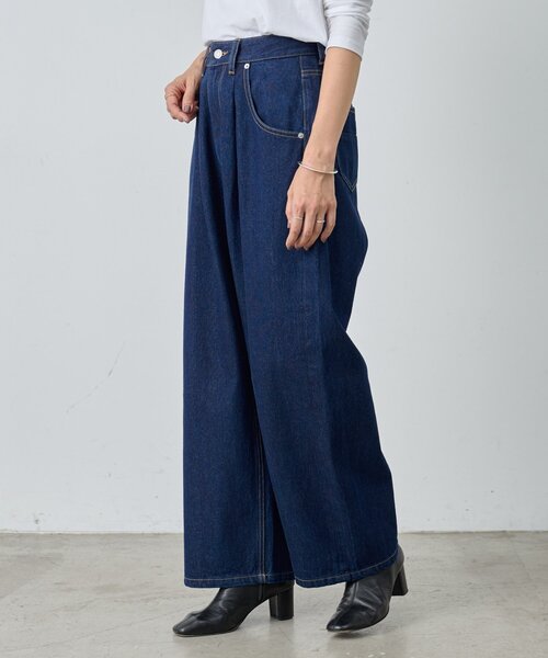 「BEARDSLEY」 デニムパンツ 1 インディゴブルー レディースの画像