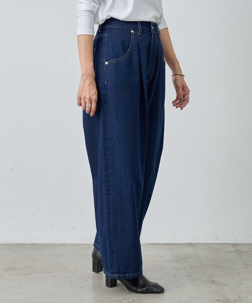 「BEARDSLEY」 デニムパンツ 1 インディゴブルー レディースの画像
