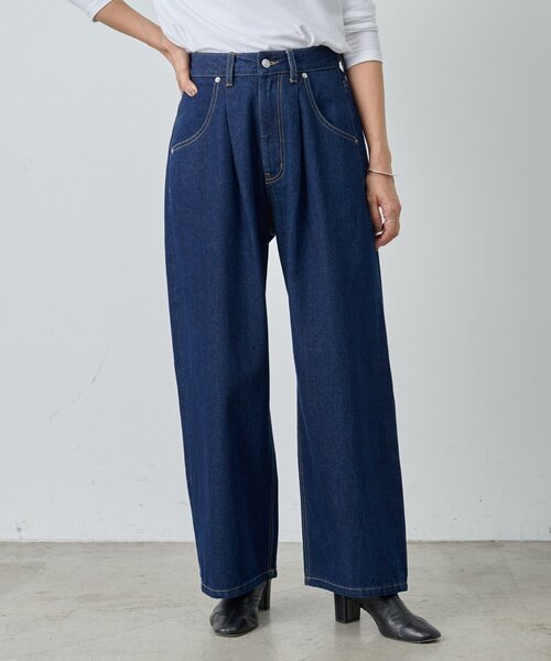 「BEARDSLEY」 デニムパンツ 1 インディゴブルー レディースの画像