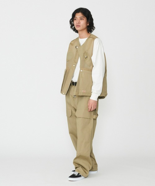 ベスト/ジレ Quilting Design Vest khaki DESIGNWORKS（デザインワークス） ベスト ジレ 「セットアップ対応