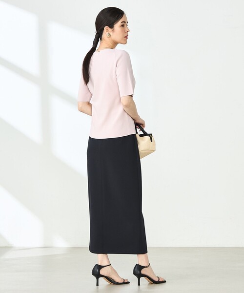 「NOLLEY'S Sophi」 半袖ニット 38 オフホワイト レディース_画像3