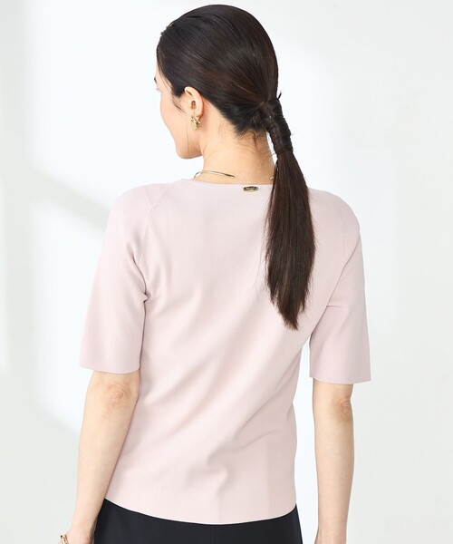 「NOLLEY'S Sophi」 半袖ニット 38 オフホワイト レディース_画像6