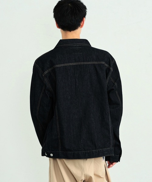 「EDWIN」 デニムジャケット 2L ライトインディゴブルー メンズの画像