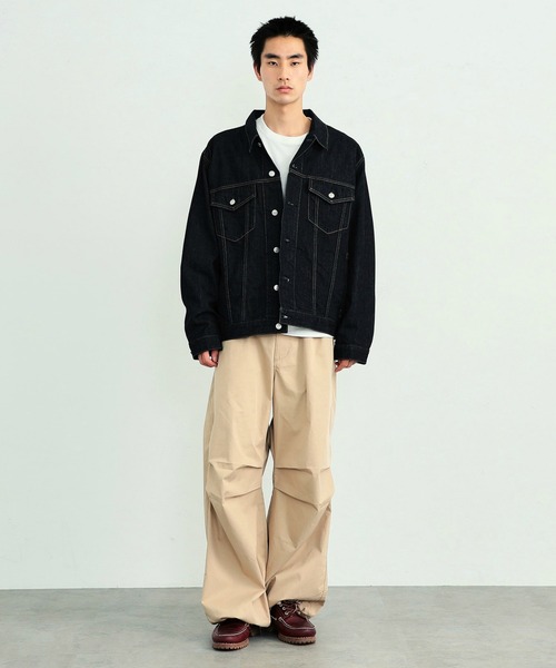 「EDWIN」 デニムジャケット 2L ライトインディゴブルー メンズの画像