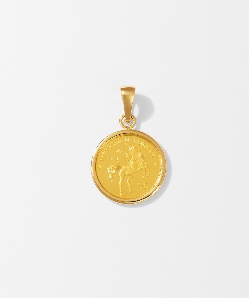 Jewel closet by L&Co. ネックレス K24/K18 コイン ペンダント トップ 