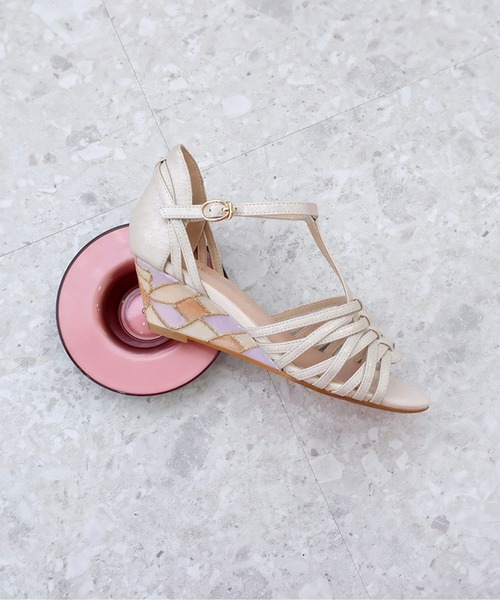 「MODE KAORI」 ヒールサンダル 23cm ネイビー レディース_画像5