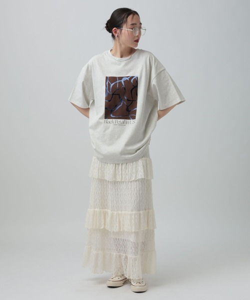 LEPSIM（レプシィム） tシャツ 半袖 箔プリントBIGT 670949 レディース