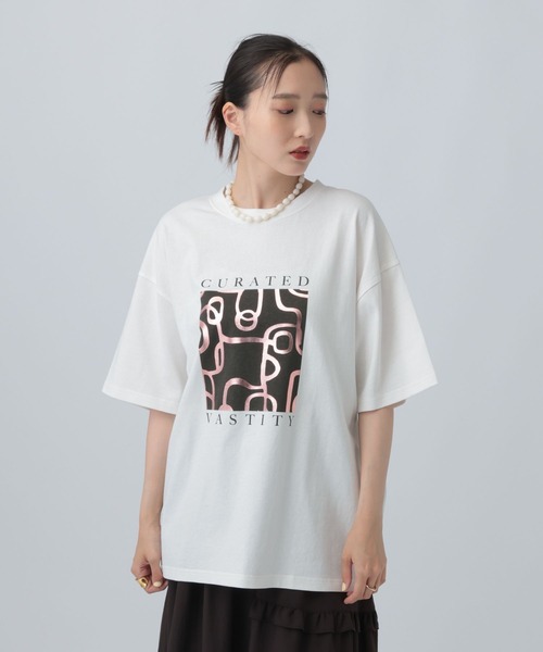LEPSIM（レプシィム） tシャツ 箔プリントBIGT 670949 レディース 