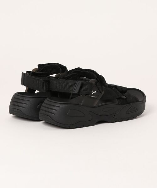 「PUMA」 サンダル 23.0cm ブラック×シルバー メンズ_画像2