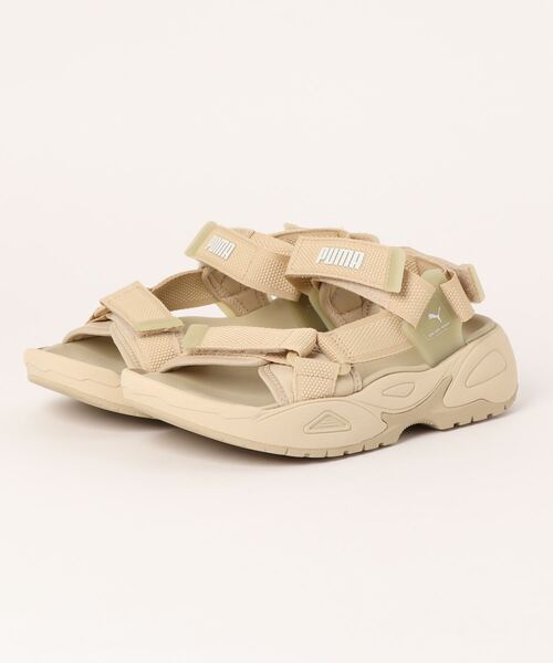 「PUMA」 サンダル 23.0cm ブラック×シルバー メンズ_画像5