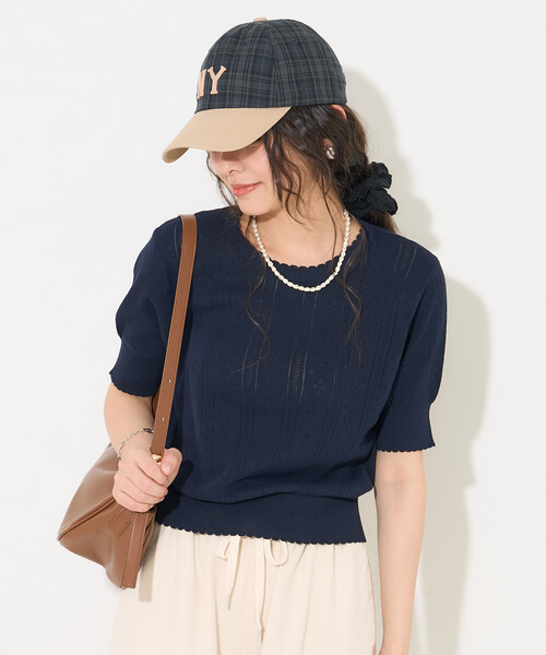 FREAK'S STORE（フリークスストア） tシャツ 半袖 アイレット ニット