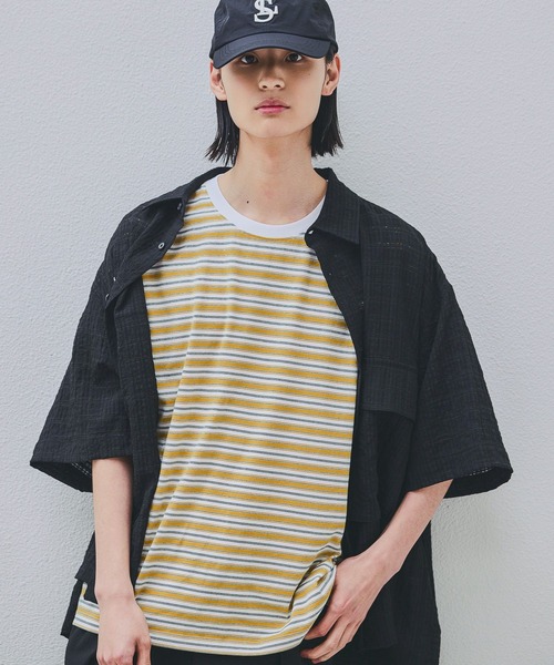 LAKOLE（ラコレ） tシャツ マルチボーダーTEE / 805957 メンズ