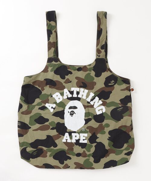 【美品】エイプ 甚平 100 カモフラージュ A BATHING APE（アベイシングエイプ） カモフラージュトートバッグ